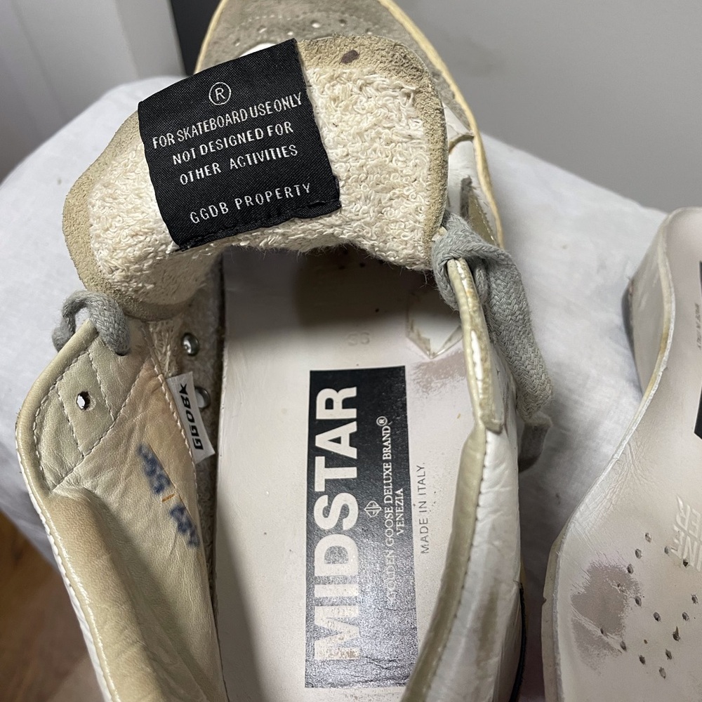 GGDB Midstar Private/EDT High Top White and Gray Sneakers 36 Italy - Picture 12 of 12